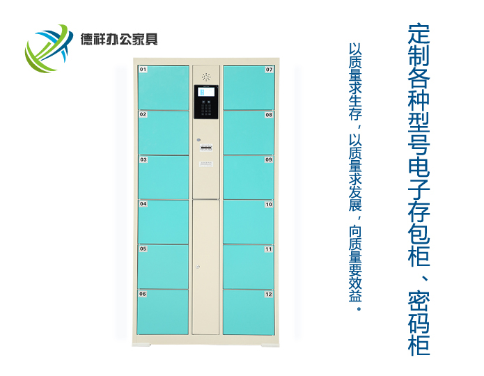 12門條碼存包柜(綠色）
